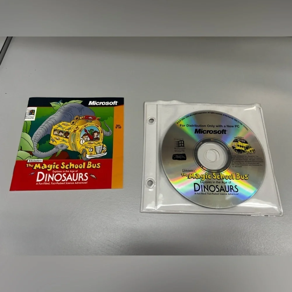 1996 Magic School Bus Age of Dinosaurs PC CD-ROM Game